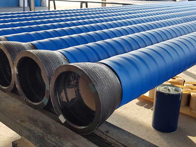 Densoclad Tape applied to pipe sections