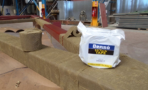 Denso Hi-Tack Tape™ applied to the roof trusses